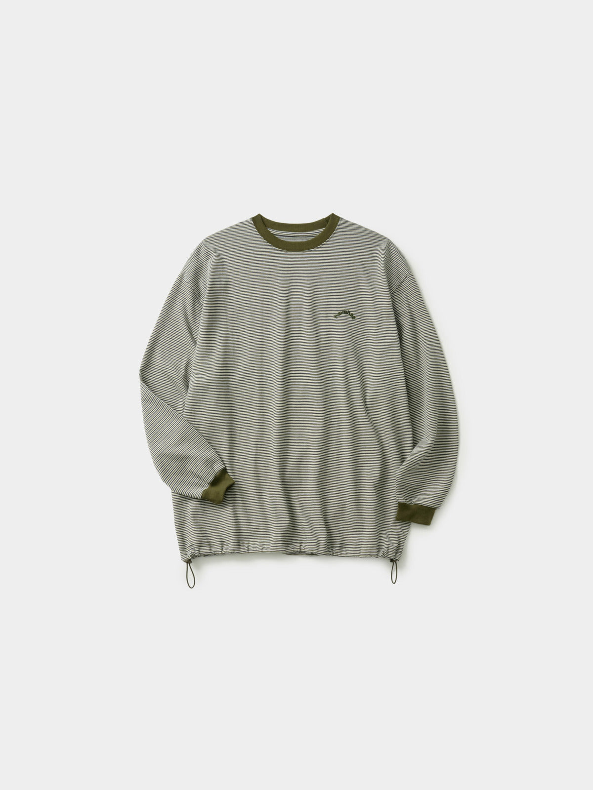 Double Stripe String Tee (Khaki)