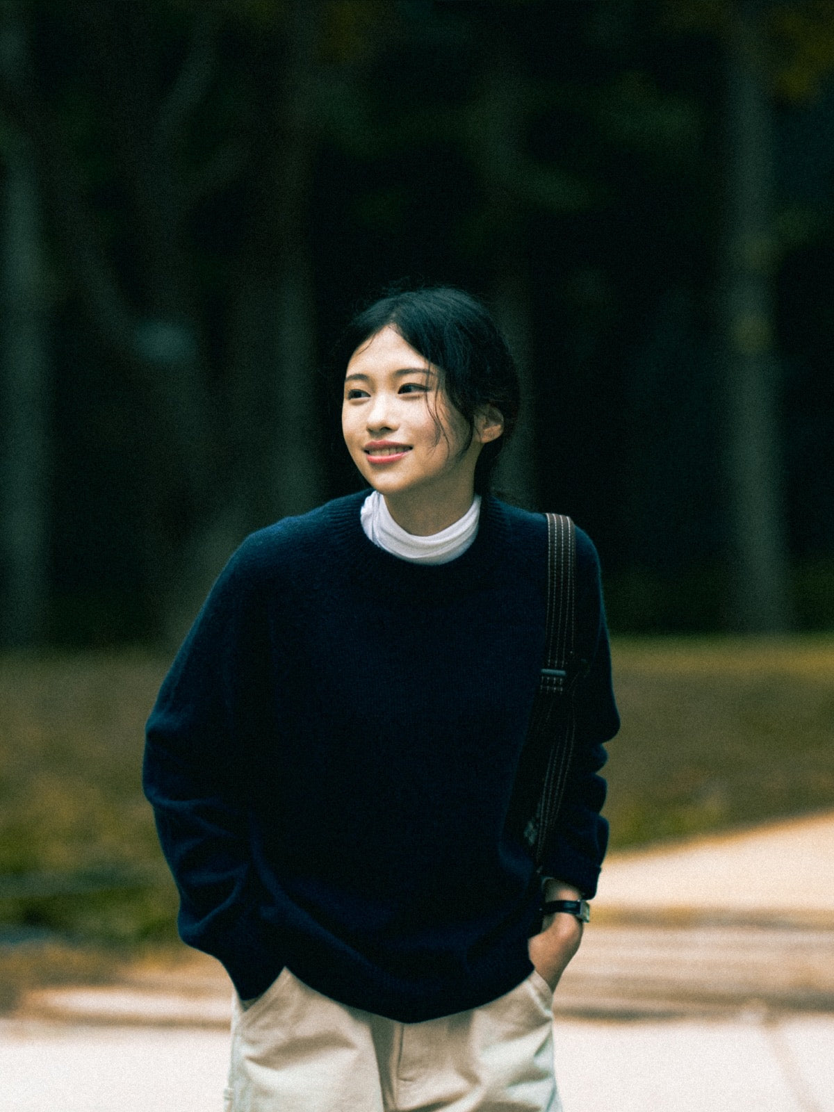 Yak Wool Crewneck Sweater (Deep green)