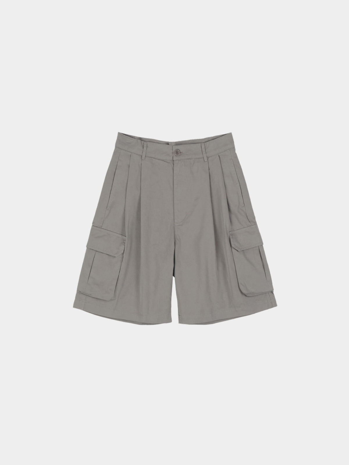 Utility Pin-tuck Cargo Shorts (Light Olive)
