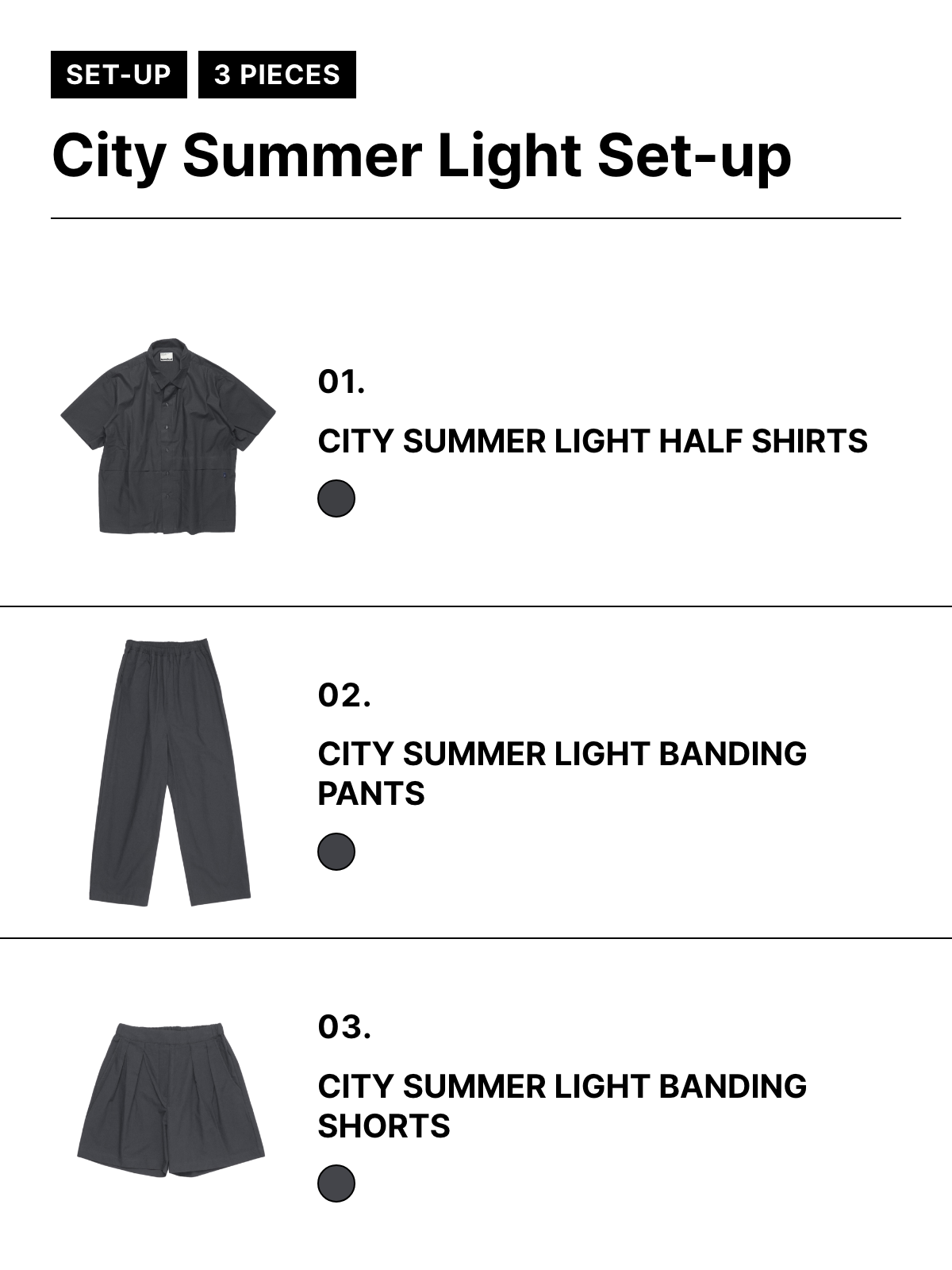 City Summer Light Set-up (Charcoal)