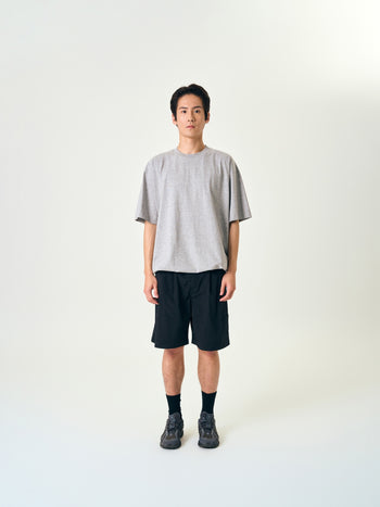 Relaxed Half String Tee (Melange Gray)
