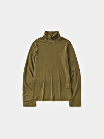 Essential Mock Neck Tee (Khaki)