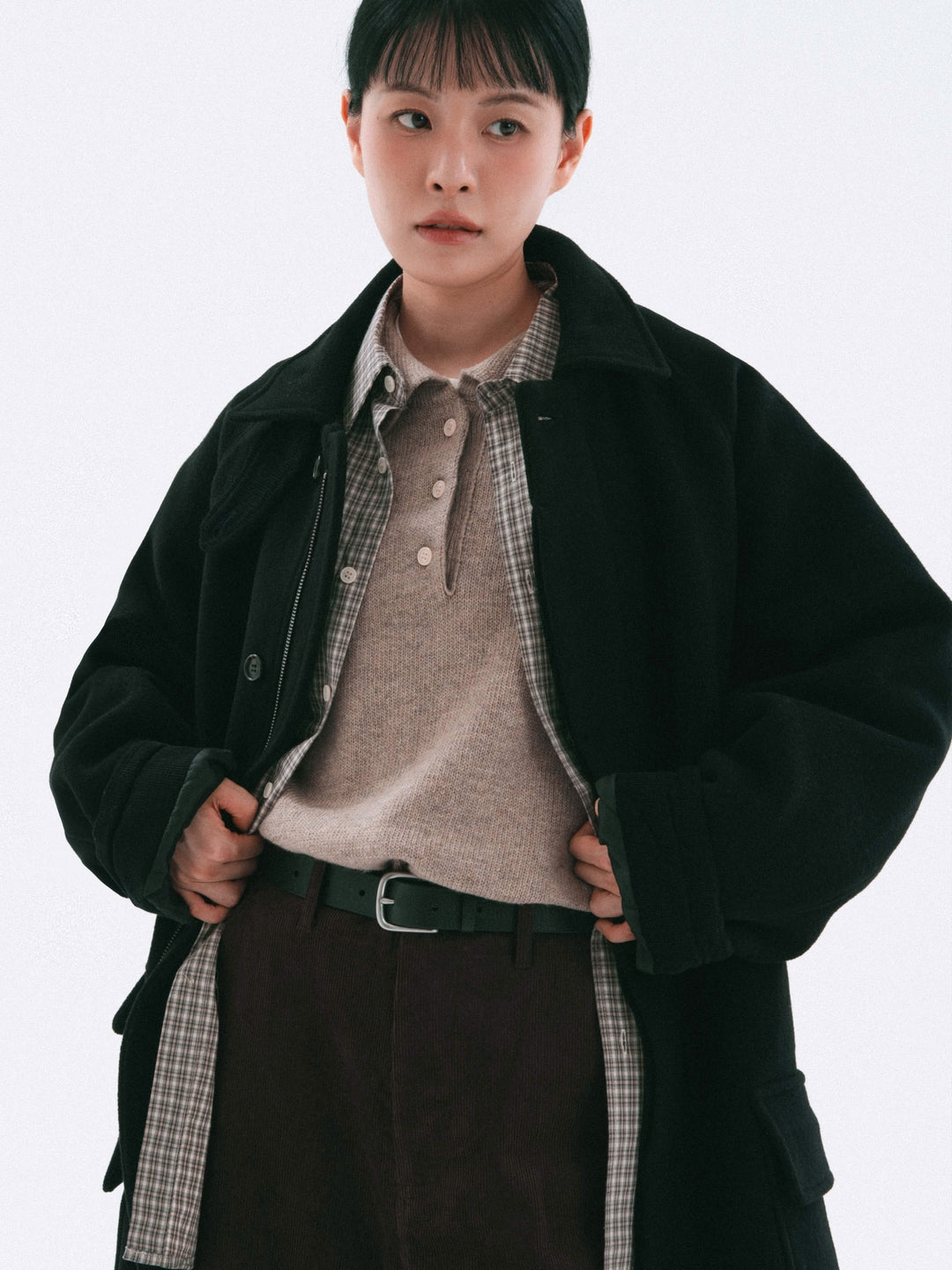 City Wool Half Coat (Black)