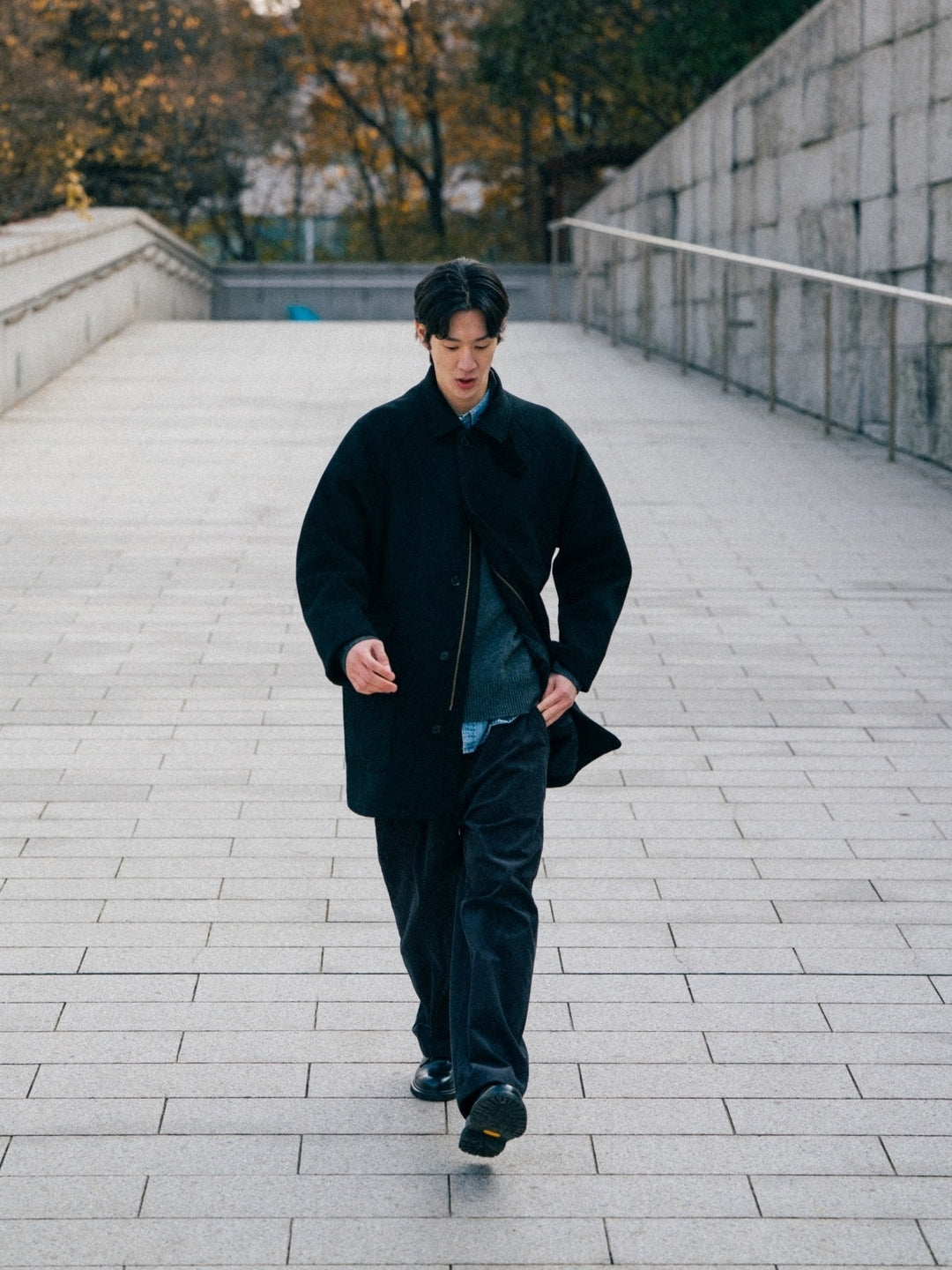 City Wool Half Coat (Black)