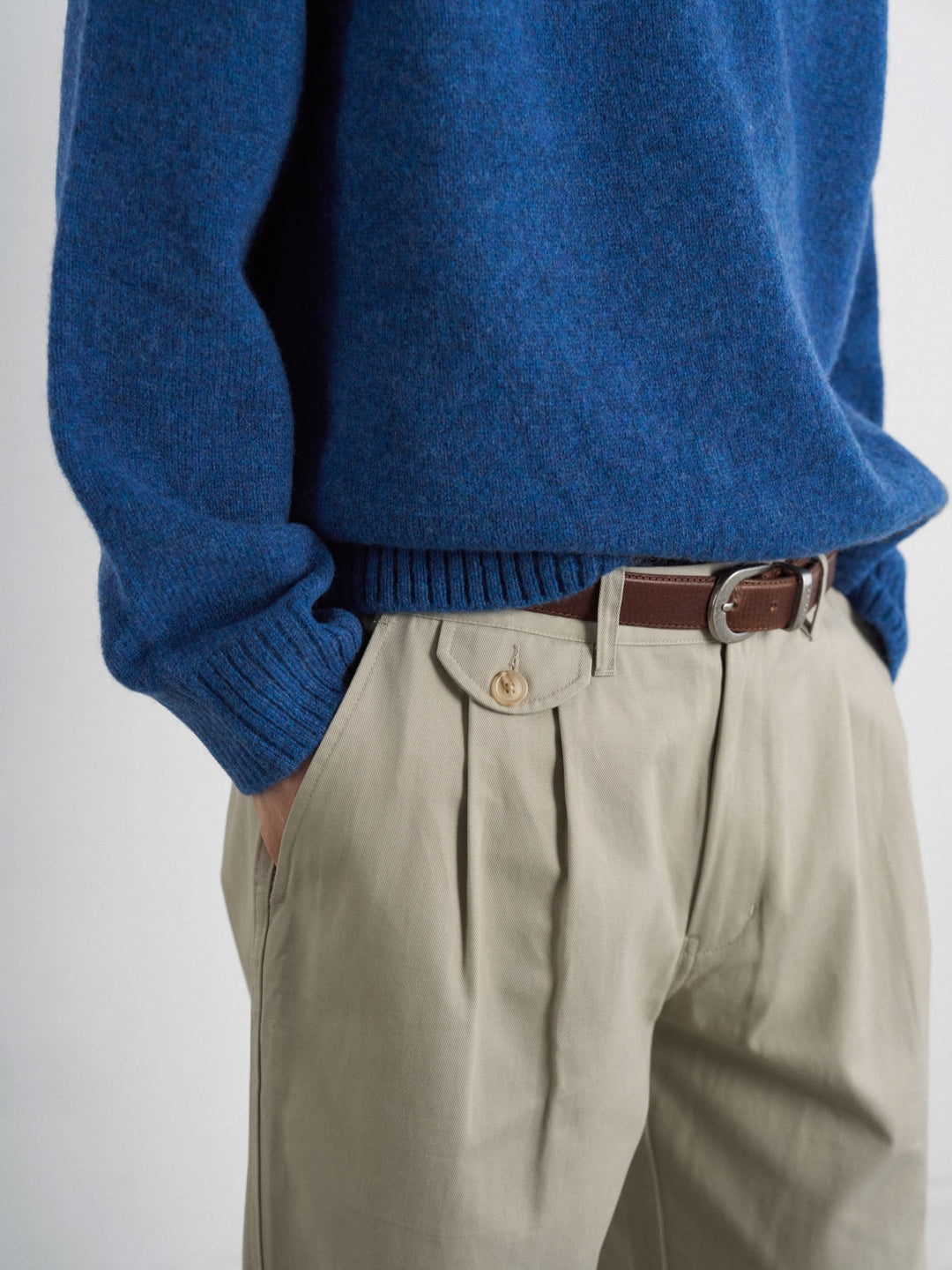 Shaggy Dog Round Knit (Blue)