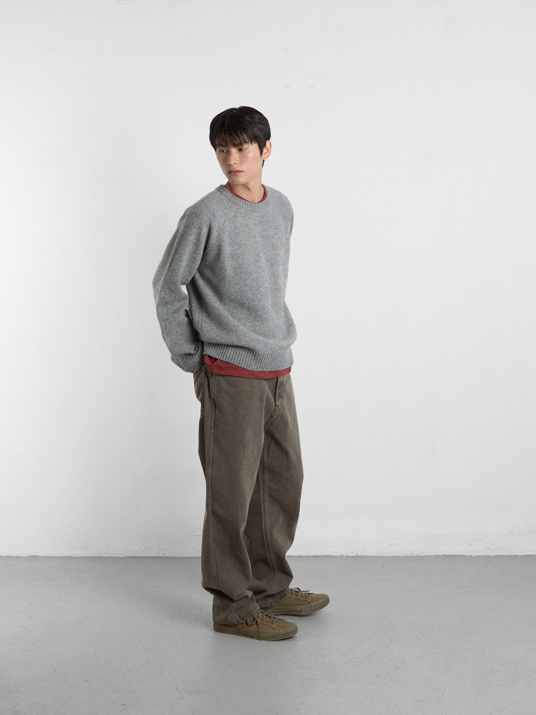 Shaggy Dog Round Knit (Grey)