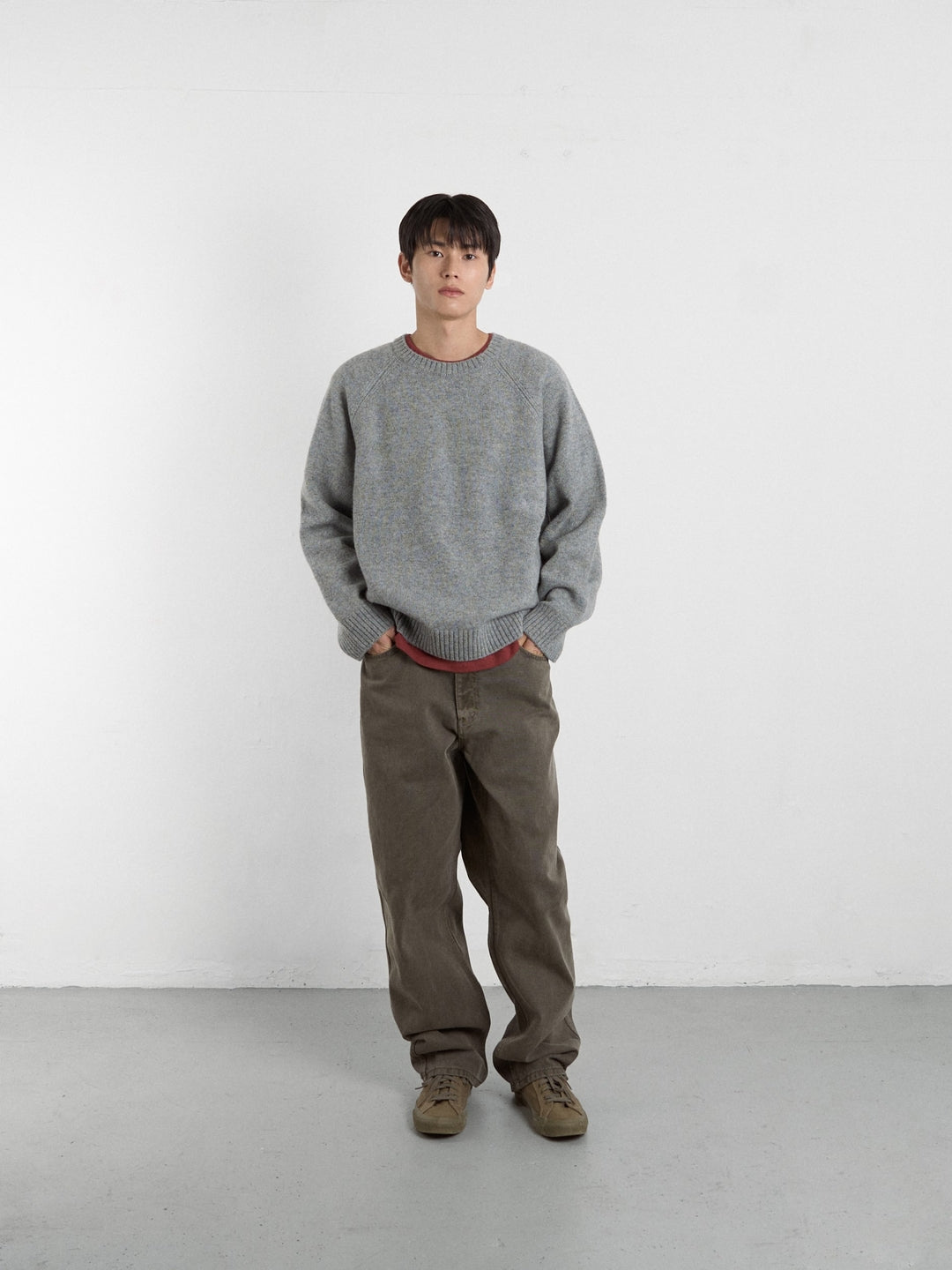 Shaggy Dog Round Knit (Grey)