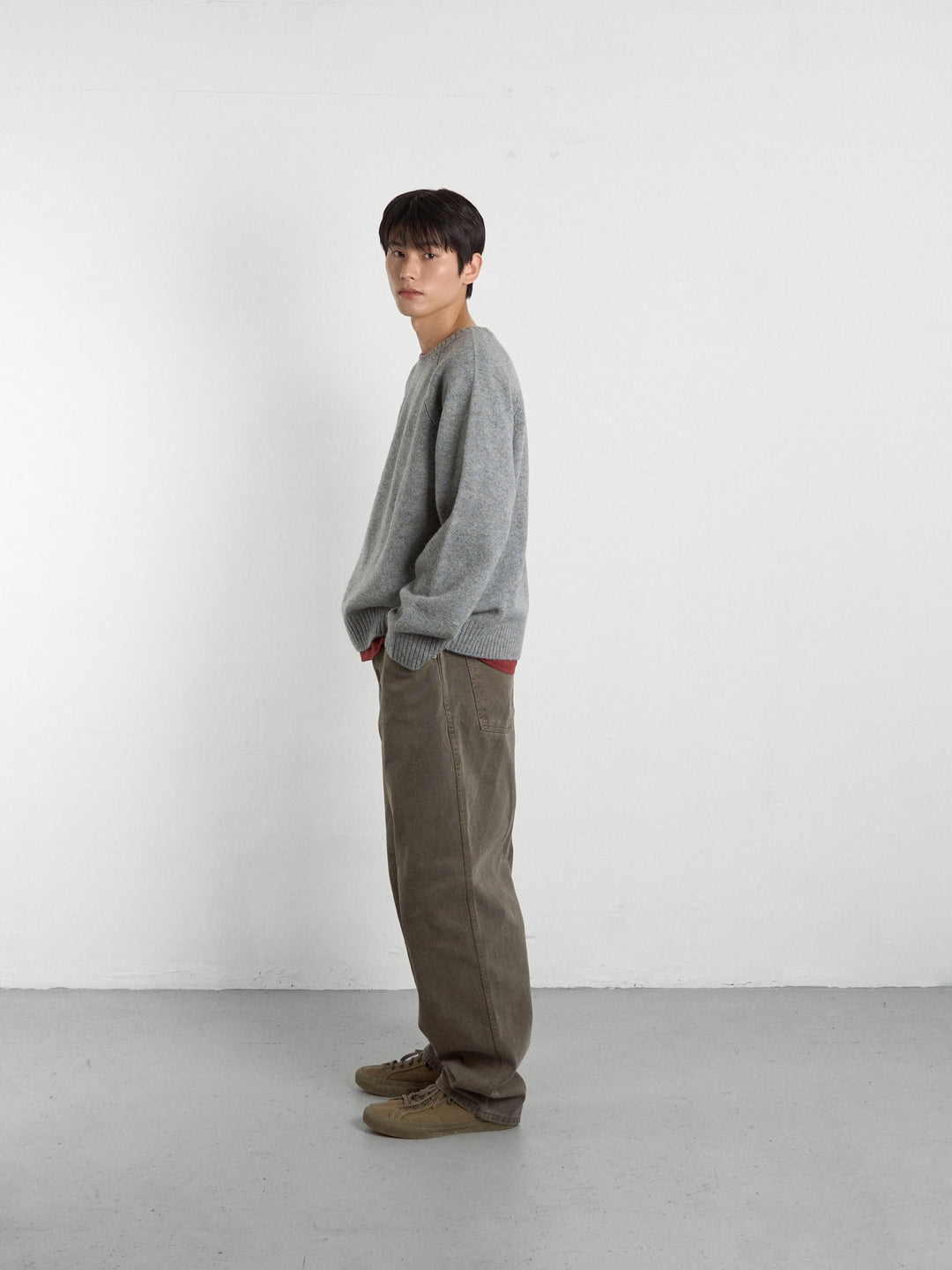 Shaggy Dog Round Knit (Grey)