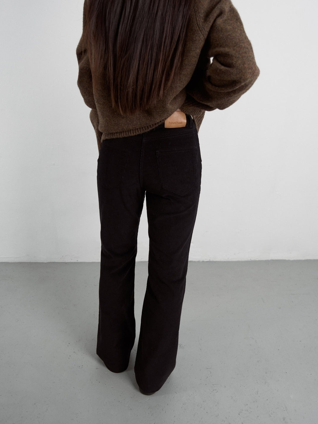 Flare Corduroy Pants (Black)