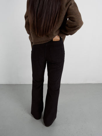 Flare Corduroy Pants (Black)