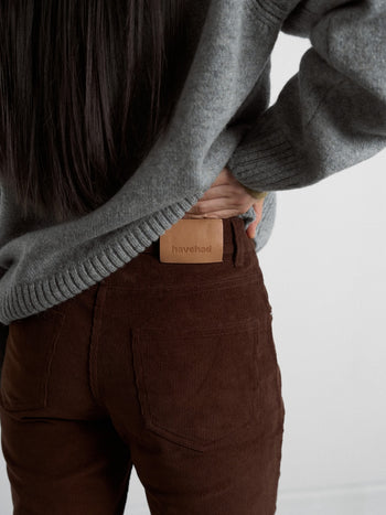 Flare Corduroy Pants (Brown)