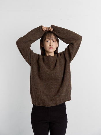 Shaggy Dog Round Knit (Brown)