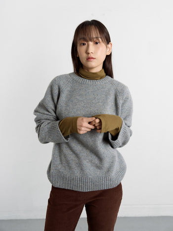 Essential Mock Neck Tee (Khaki)