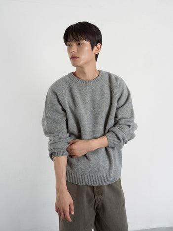Shaggy Dog Round Knit (Grey)