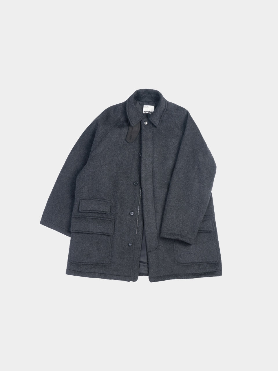 City Wool Half Coat (Charcoal) | Havehad