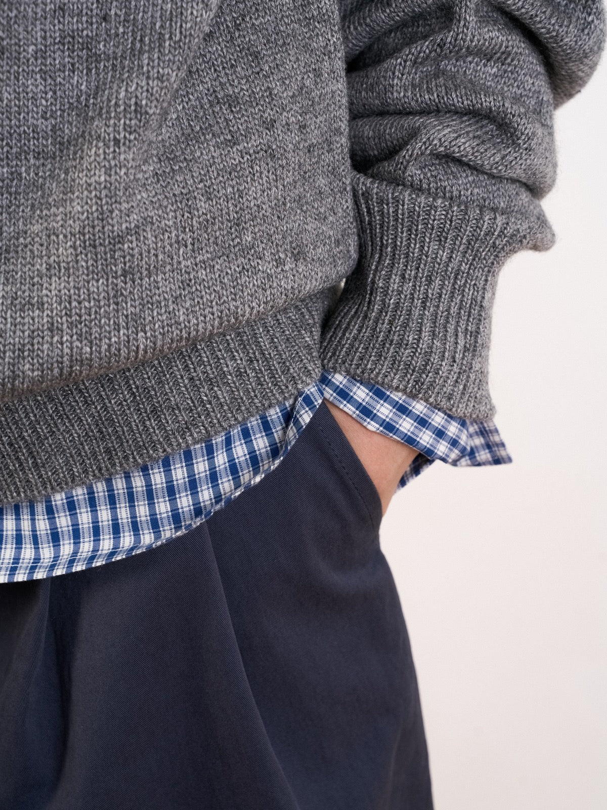 Yak Wool Crewneck Sweater (Gray) | Havehad