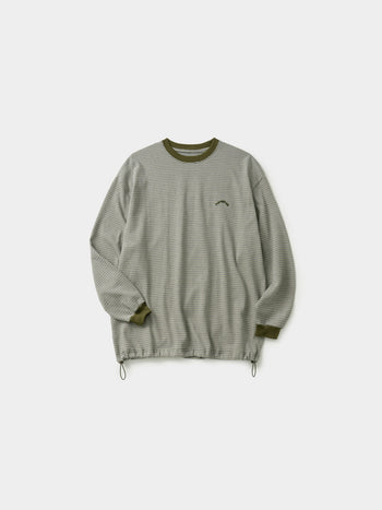 Double Stripe String Tee (Khaki)
