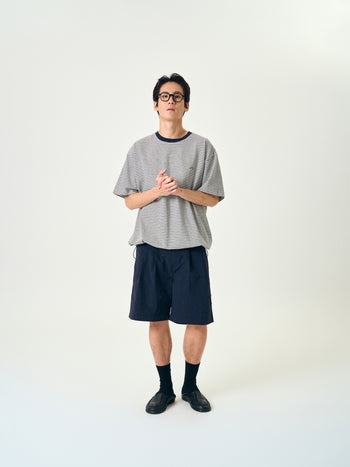 Relaxed Half Stripe String Tee (Stripe Navy)