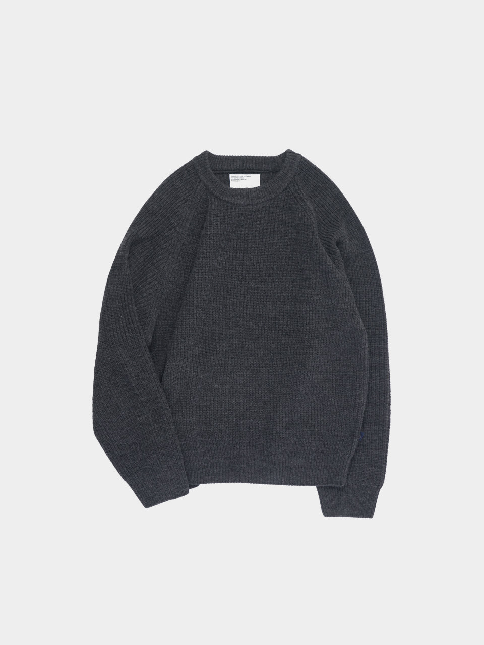 Fine Wool Fisherman Knit (Charcoal)