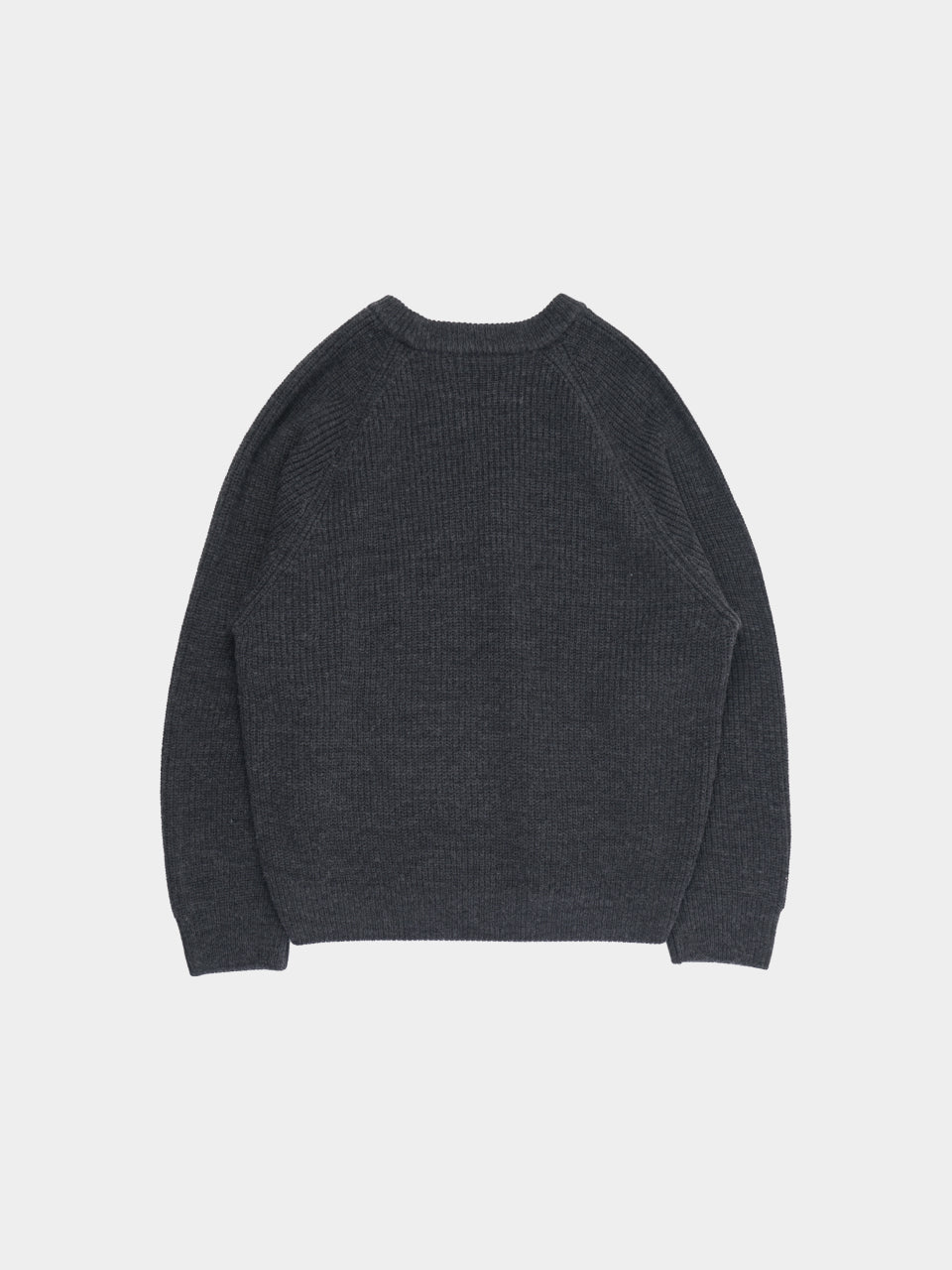 Fine Wool Fisherman Knit (Charcoal)