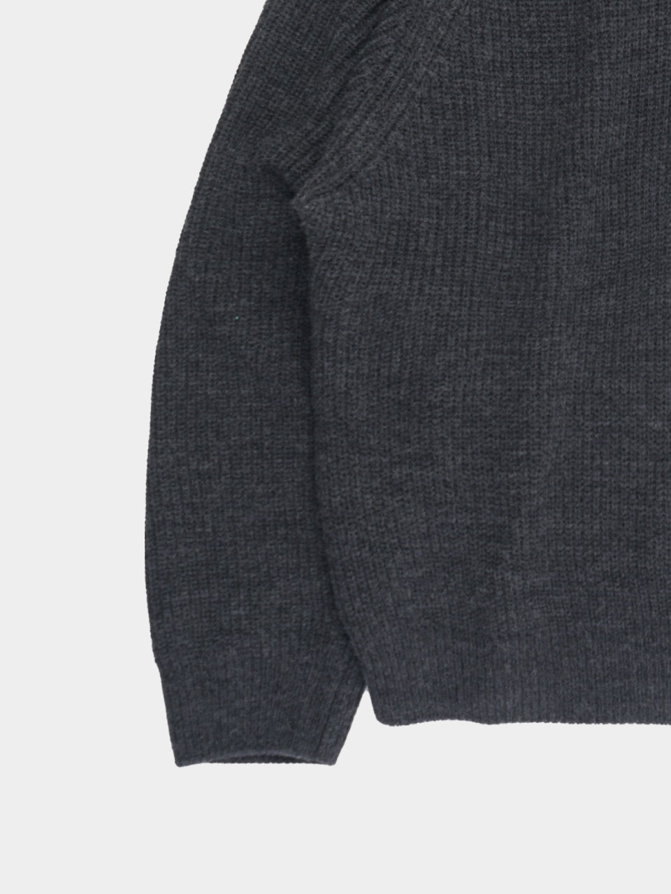 Fine Wool Fisherman Knit (Charcoal)