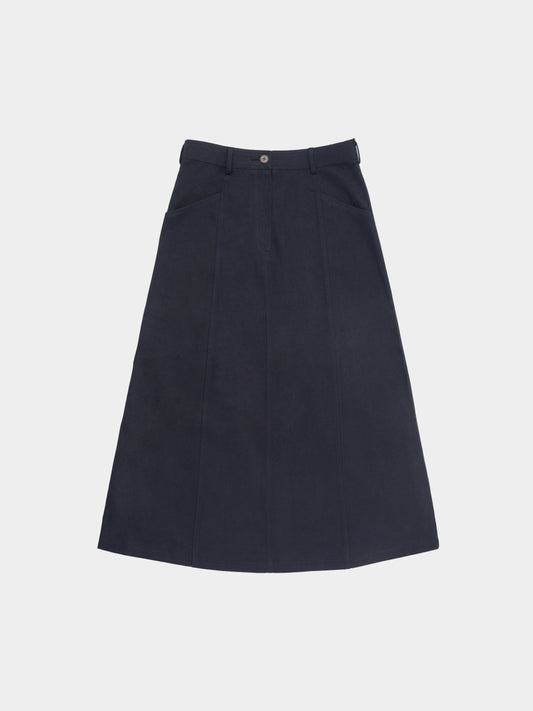 Utility Long Skirt (Navy)