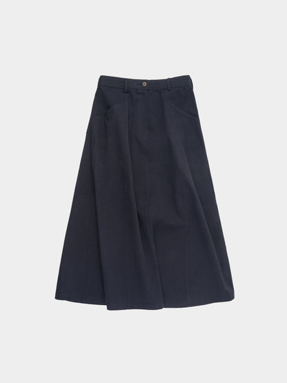 Utility Long Skirt (Navy)