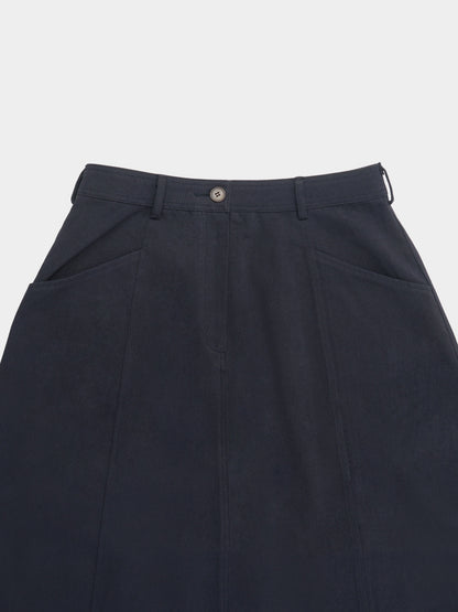 Utility Long Skirt (Navy)