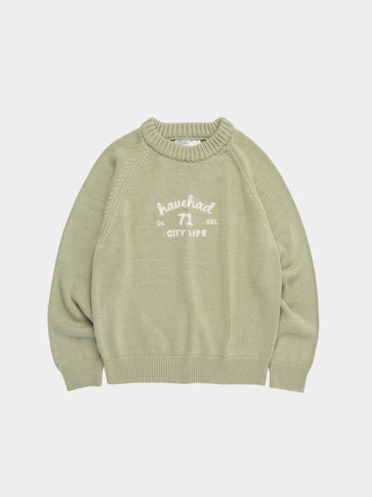 hvhd Classic Logo Sweater (Sage Green)