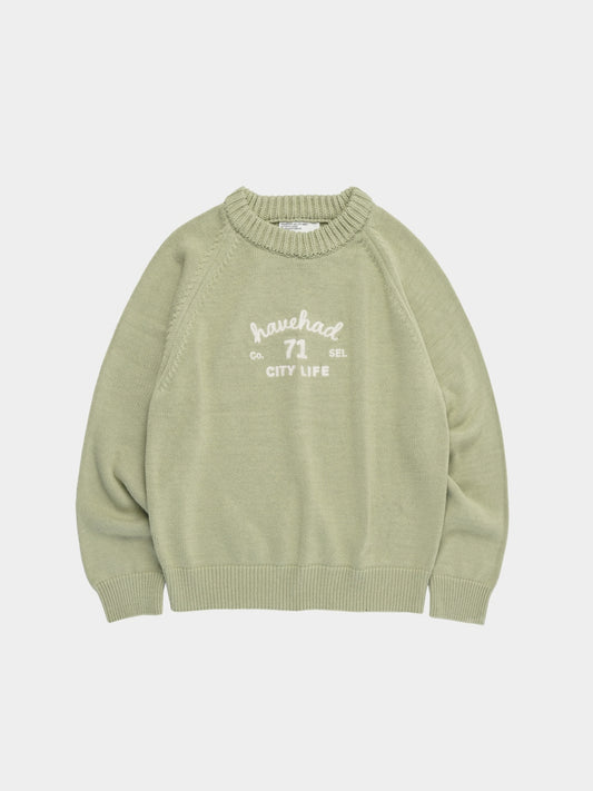 hvhd Classic Logo Sweater (Sage Green)