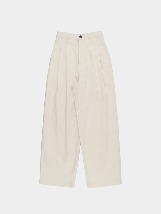 24fw City Worker Pin-tuck Trouser (Ecru)