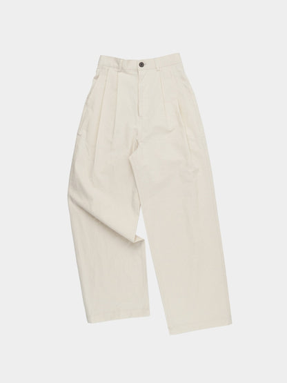 24fw City Worker Pin-tuck Trouser (Ecru)