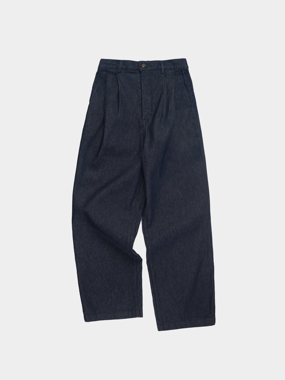 Washed Pin-tuck Denim Pants (Denim Blue)