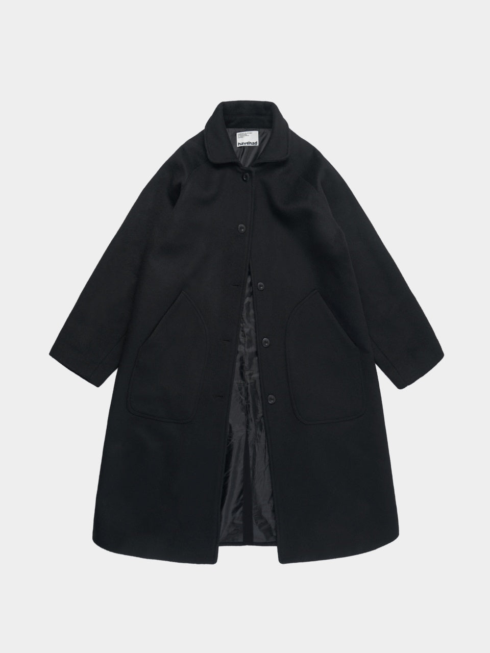 Oversize French Wool Coat (Black)