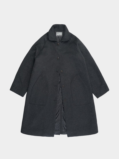 Oversize French Wool Coat (Charcoal)