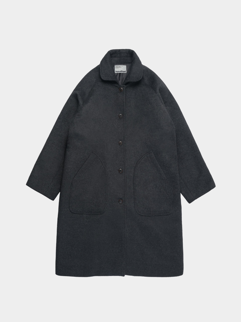 Oversize French Wool Coat (Charcoal)