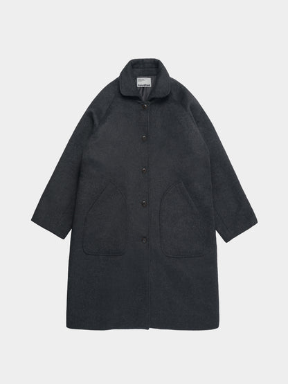 Oversize French Wool Coat (Charcoal)