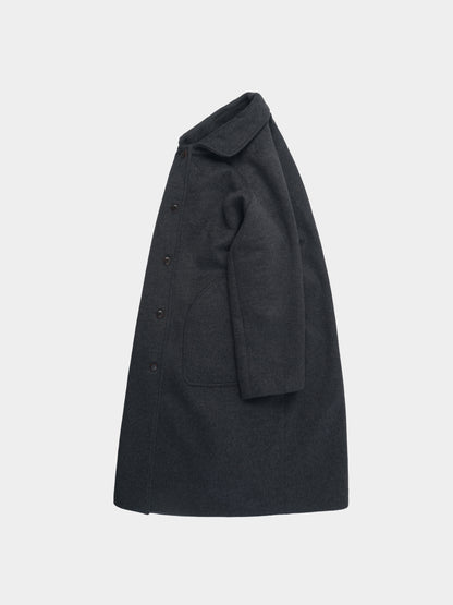 Oversize French Wool Coat (Charcoal)