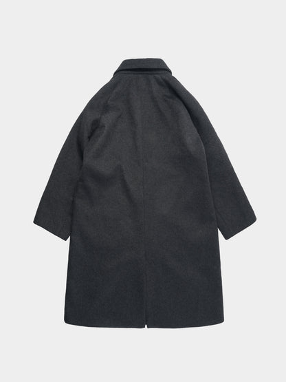 Oversize French Wool Coat (Charcoal)