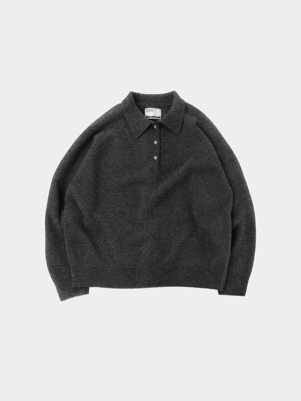 Yak Wool Classic Collar Knit (Charcoal)