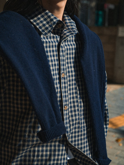 hvhd Logo Classic Check Shirts (Check Navy)