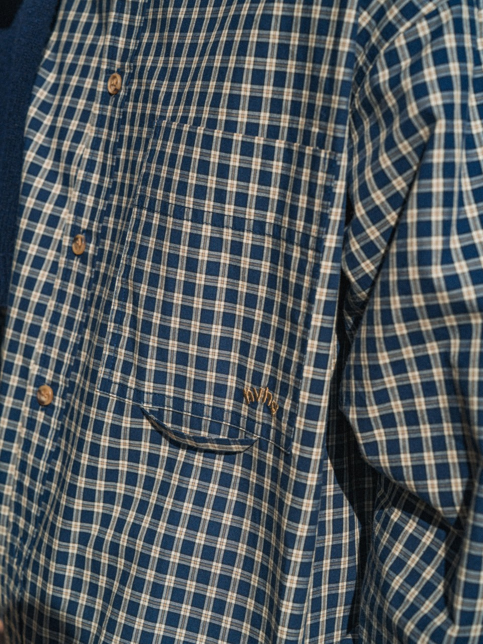 hvhd Logo Classic Check Shirts (Check Navy)