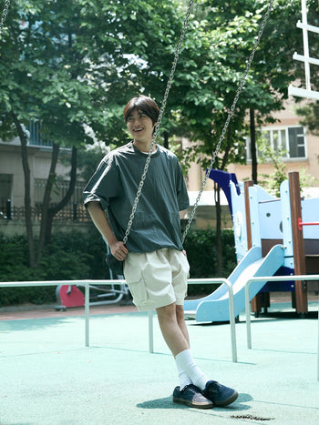 Utility Pin-tuck Cargo Shorts (Ecru)