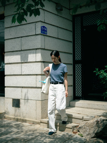 Classic Stripe Tee (Light Blue)