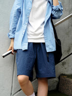 Utility Belted Work Shorts (Blue)