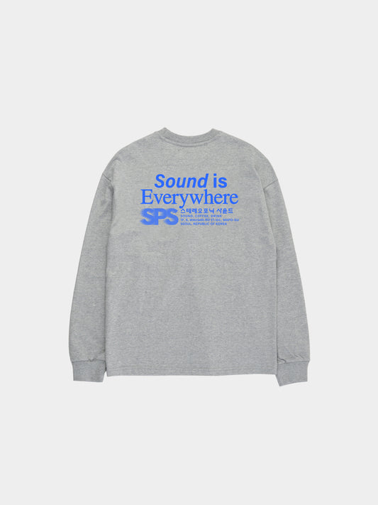 SPS Letter Long Sleeve Tee (Melange Gray)