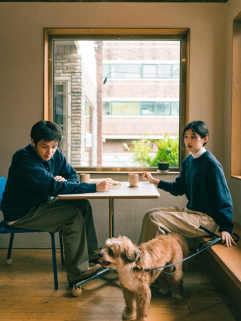 Yak Wool Collar Knit (Navy)