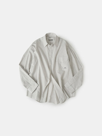 One Pocket Stripe Shirts (White)