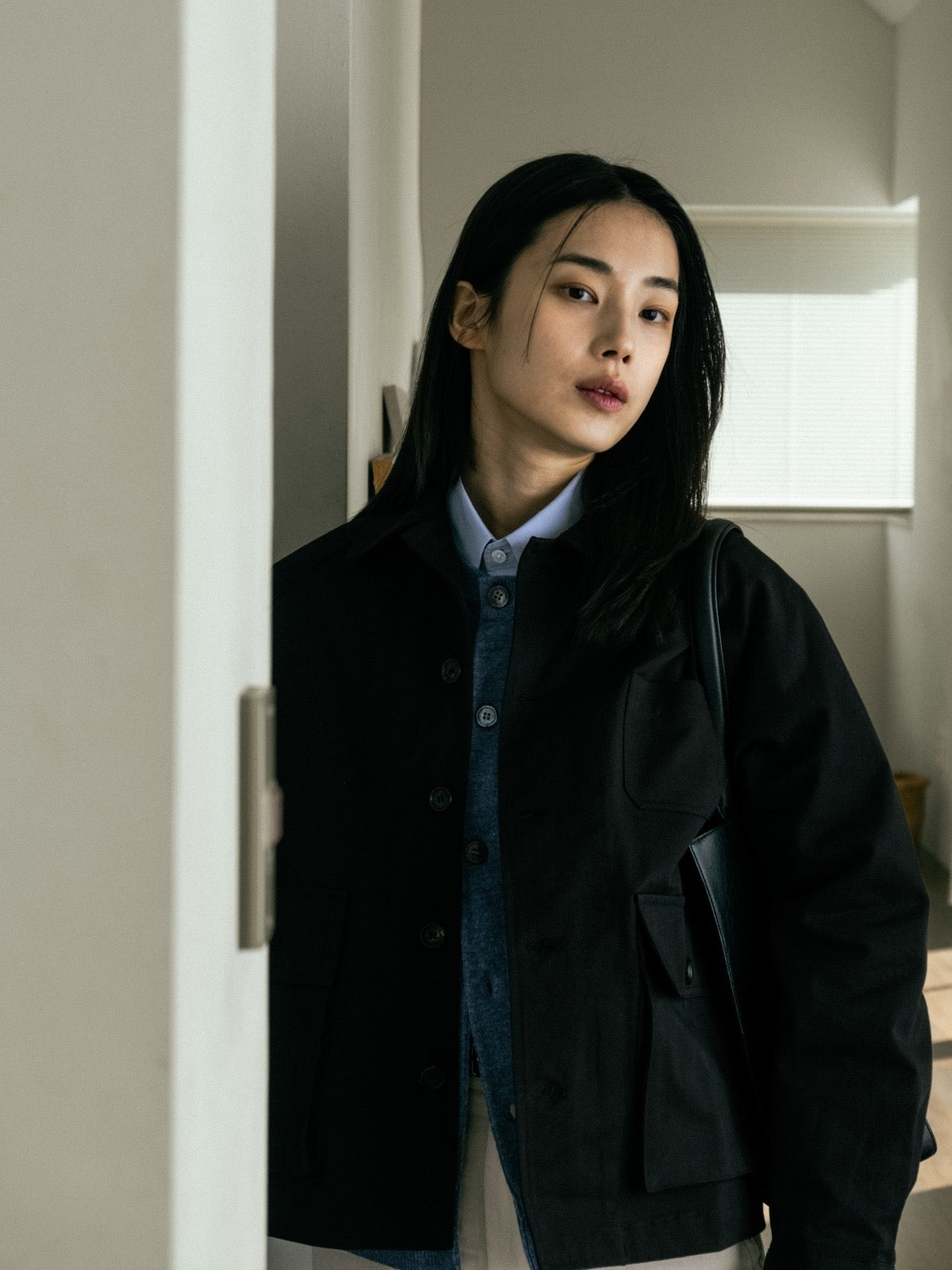 City Worker French Jacket (Blue Gray)
