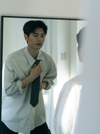 Everyday Pocket Stripe Shirts (Blue Gray)